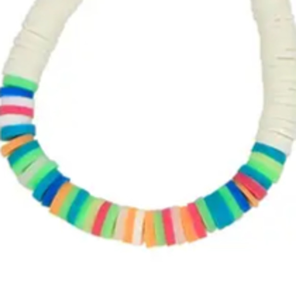 Earrings Multi-Color Katsuki Bead Teardrop Hoops Neon Bright White - Picture 2 of 3